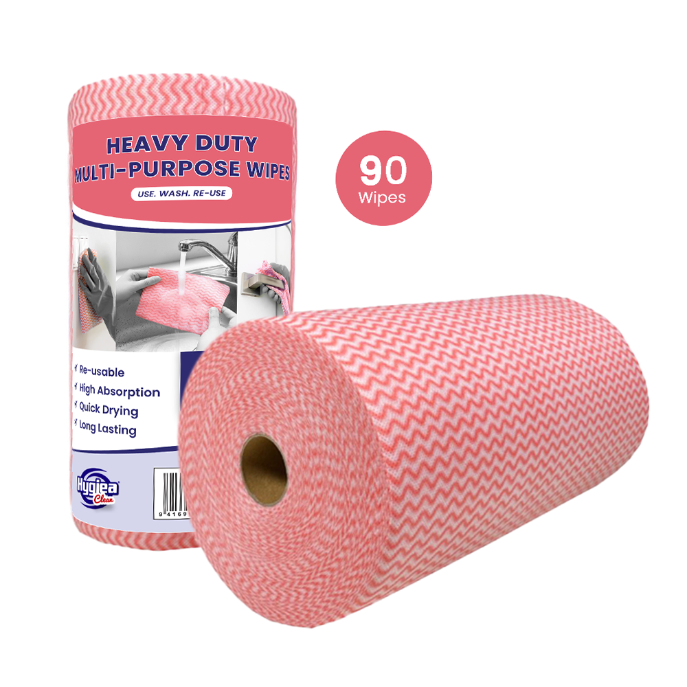 Cloths Hygiea Red WIPES H/duty 45m/Roll