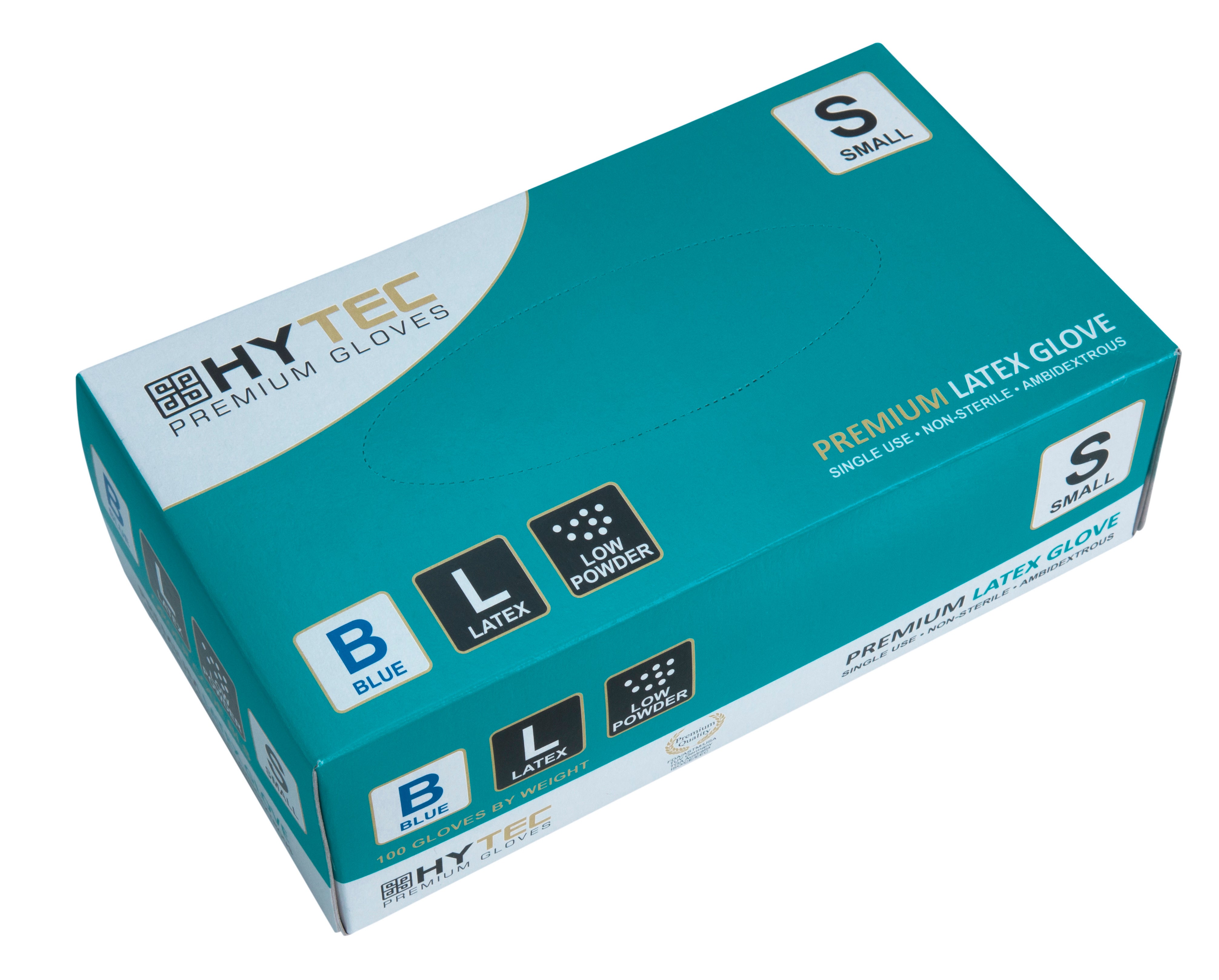 Gloves Hytec LATEX Small L/P 10pkt/ctn