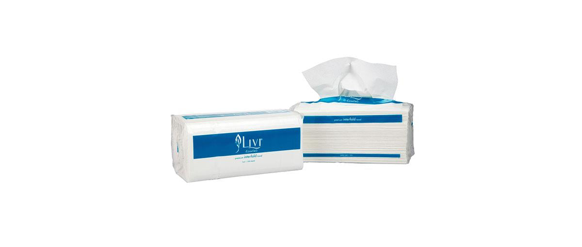 P/T - (Cott) Livi Essentials 1421 INTERFOLD 1Ply 250x 16/ctn