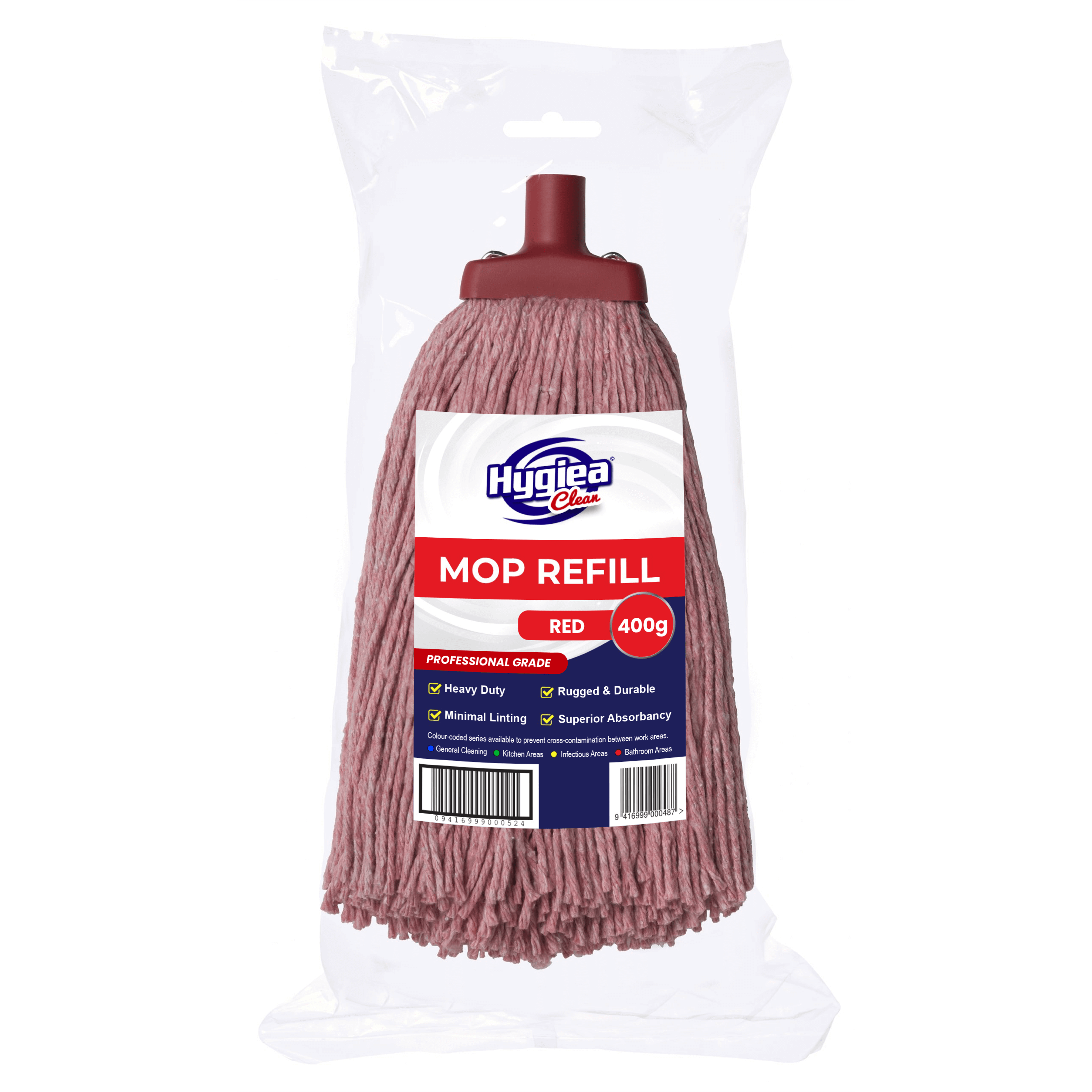 Mop Head HYGIEA 400g Cotton RED
