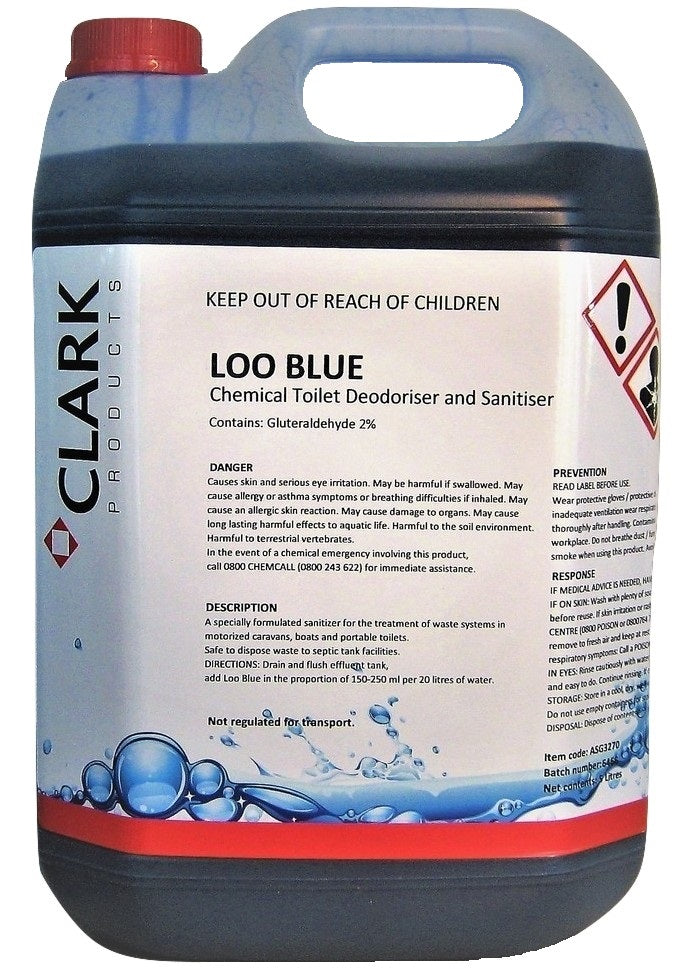 LOO BLUE Chemical Toilet Deodoriser and Sanitiser 5L
