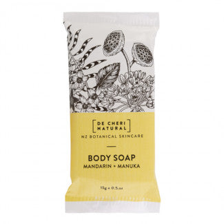 Soap DE CHERI NATURAL 15gm Plastic Wrapped x 500 NATPSW