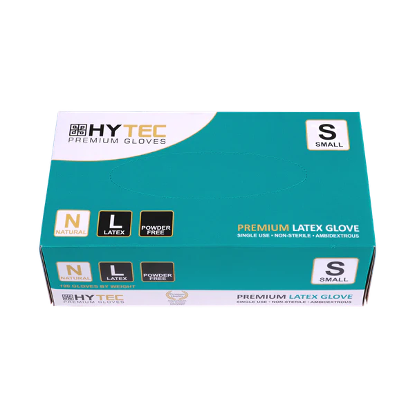 Gloves Hytec LATEX Small P/F 10pkt/ctn