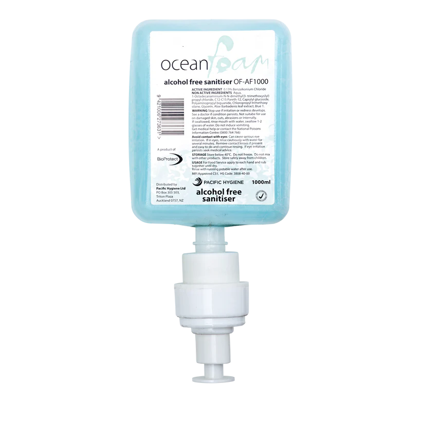 Soap (PH) OCEAN FOAM Alcohol Free Sanitiser 1000ml x 6
