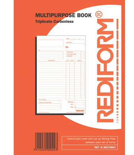 Book MULTIPURPOSE Triplicate Book REDIFORM