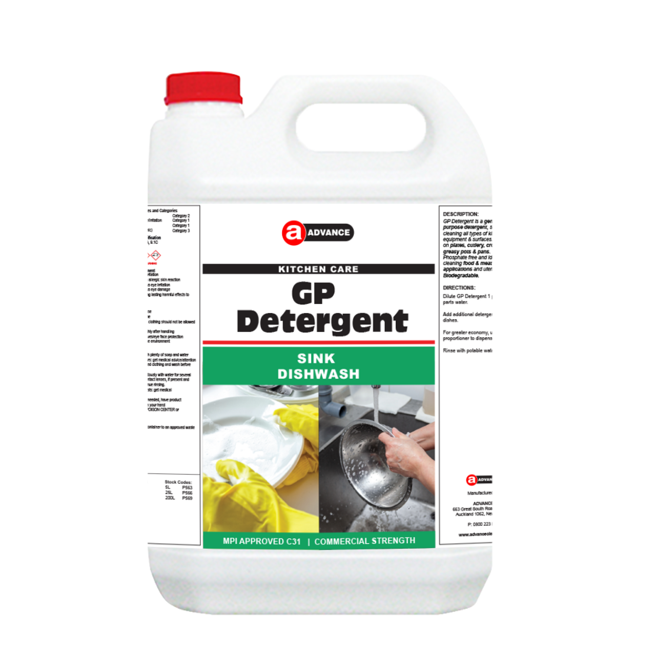 GP Green Hand Dishwash Detergent 20L