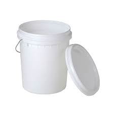 20L White Plastic Pail with Lid