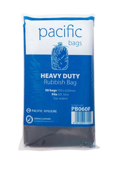 Rub Bags 60L BLACK PB060F 630x950mm x 250