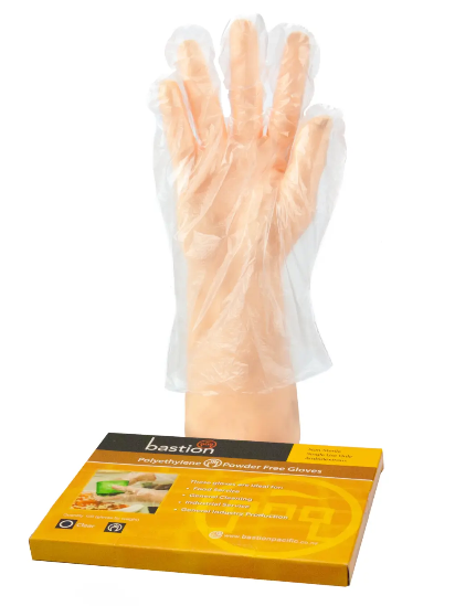 Gloves PE Clear BASTION Large 100/502 100 pack