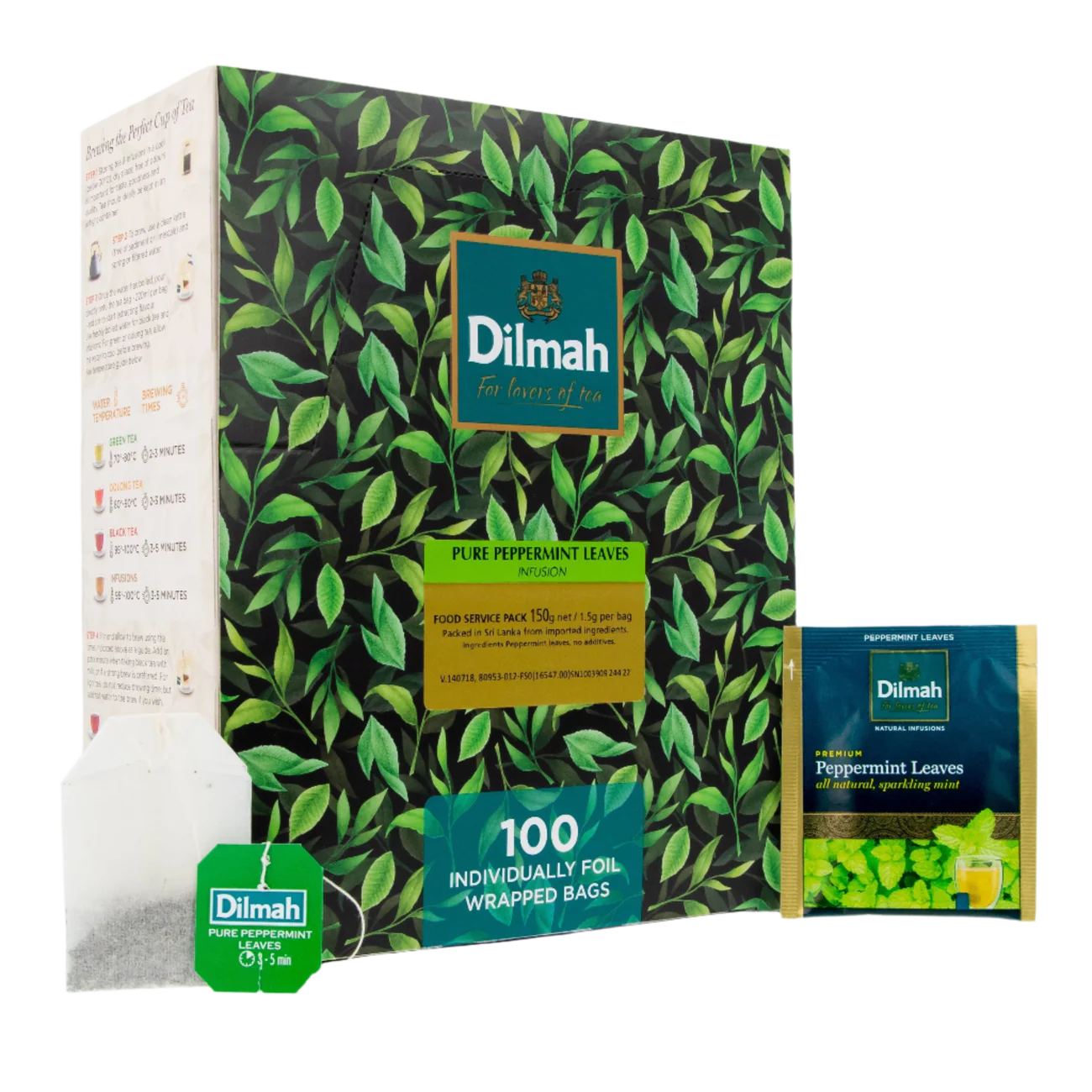 Tea Bags Dilmah Peppermint Enveloped 80953012 x 100
