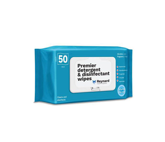Premier Detergent & Disinfectant Wipes 50 wipes/packet