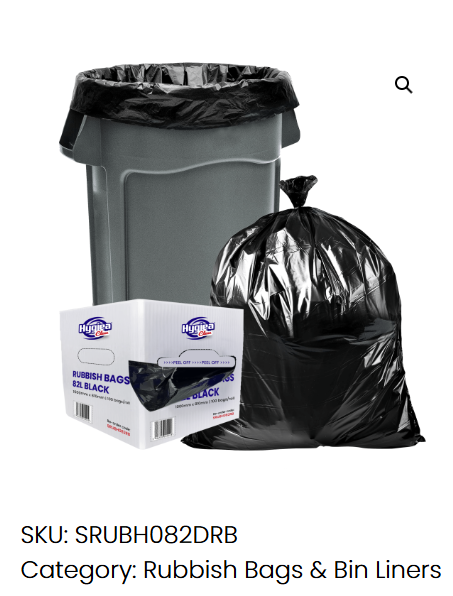 Rub Bags ROLLER Hygiea 82L Box 1000x810mm x 100 x1