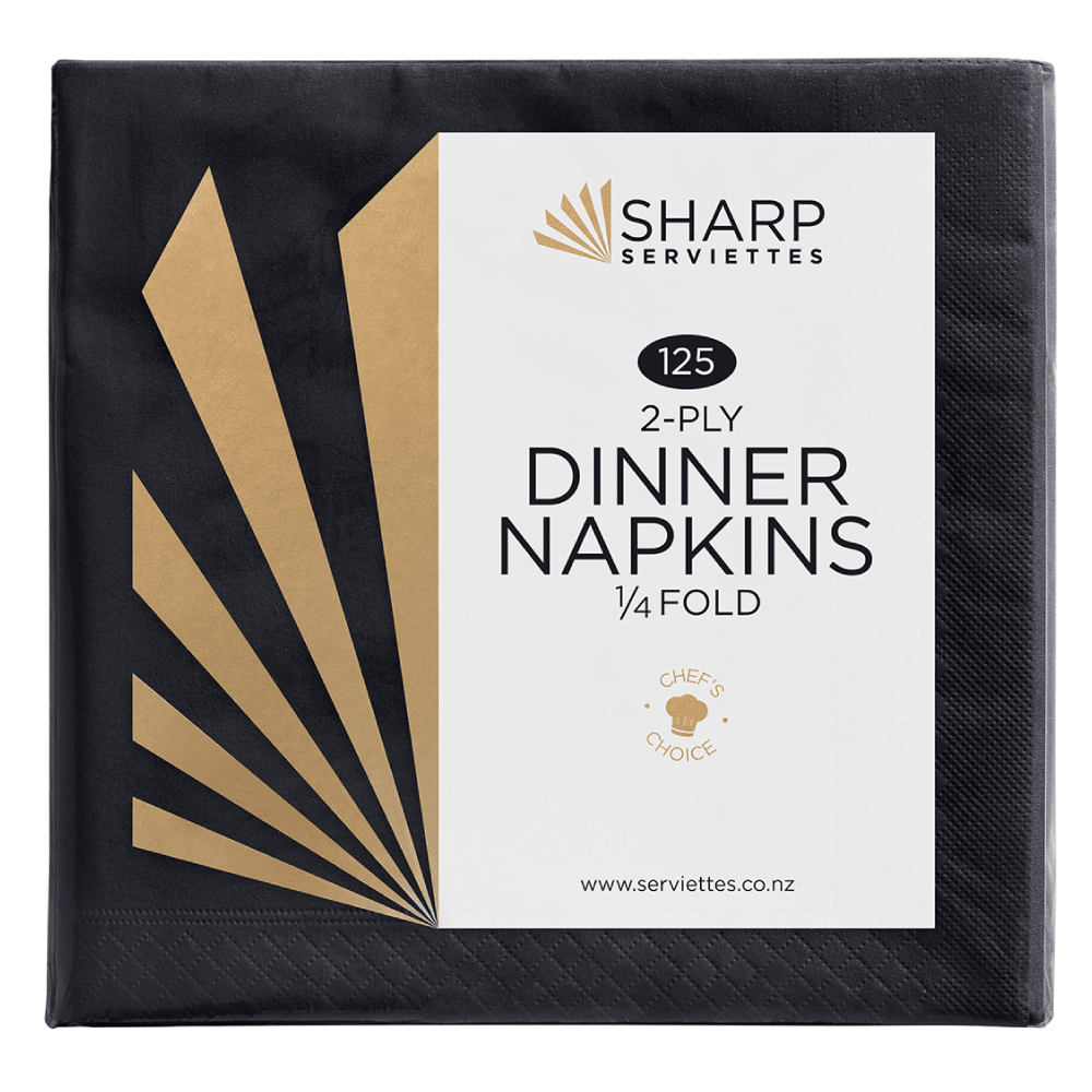 Serv. SHARP LUNCH Black 2ply 4fold x 3000