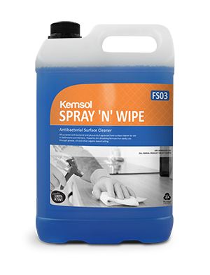 SPRAY 'N' WIPE Antibacterial Cleaner KEMSOL 5L