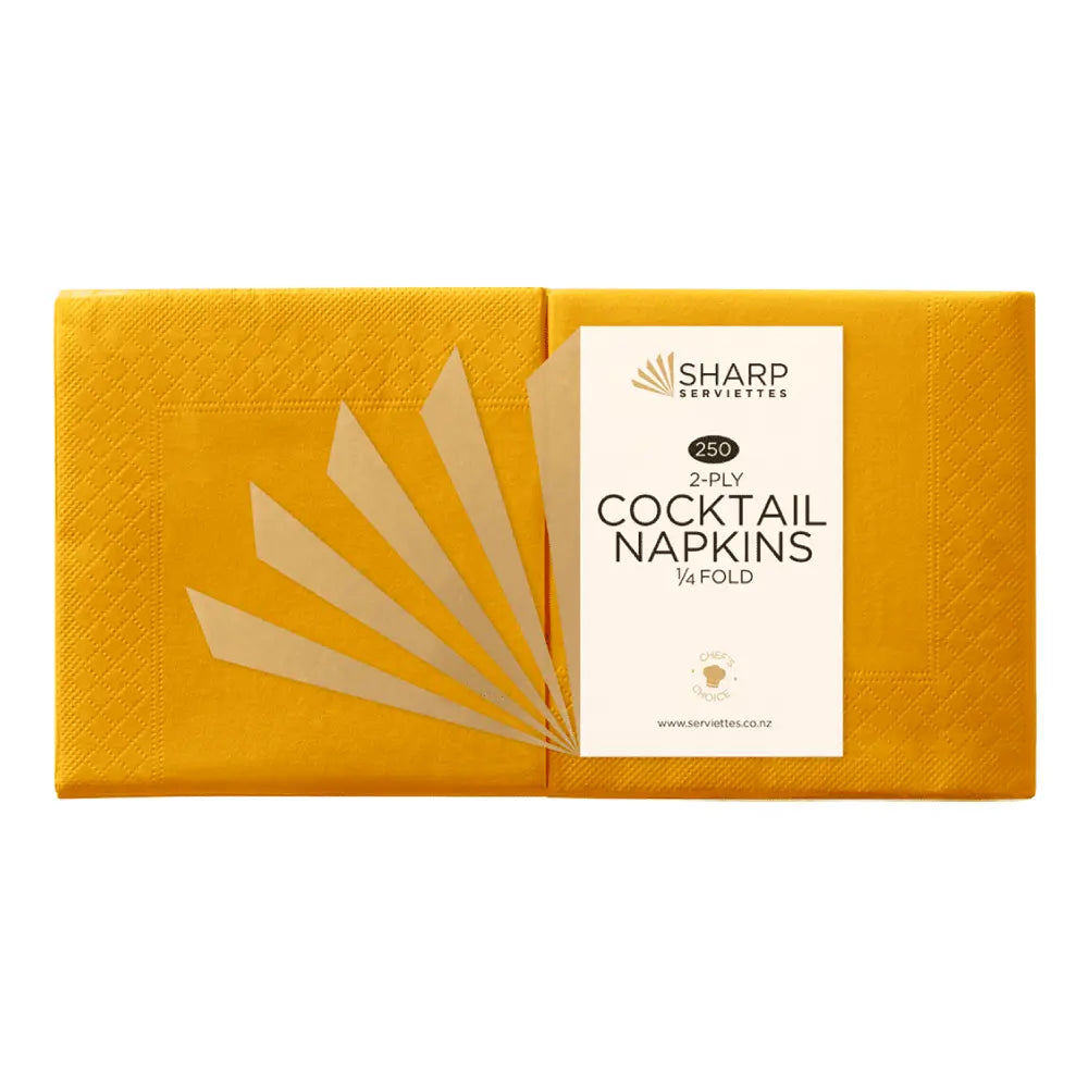 Serv. SHARP COCKTAIL Gold 2ply 4fold x 3000