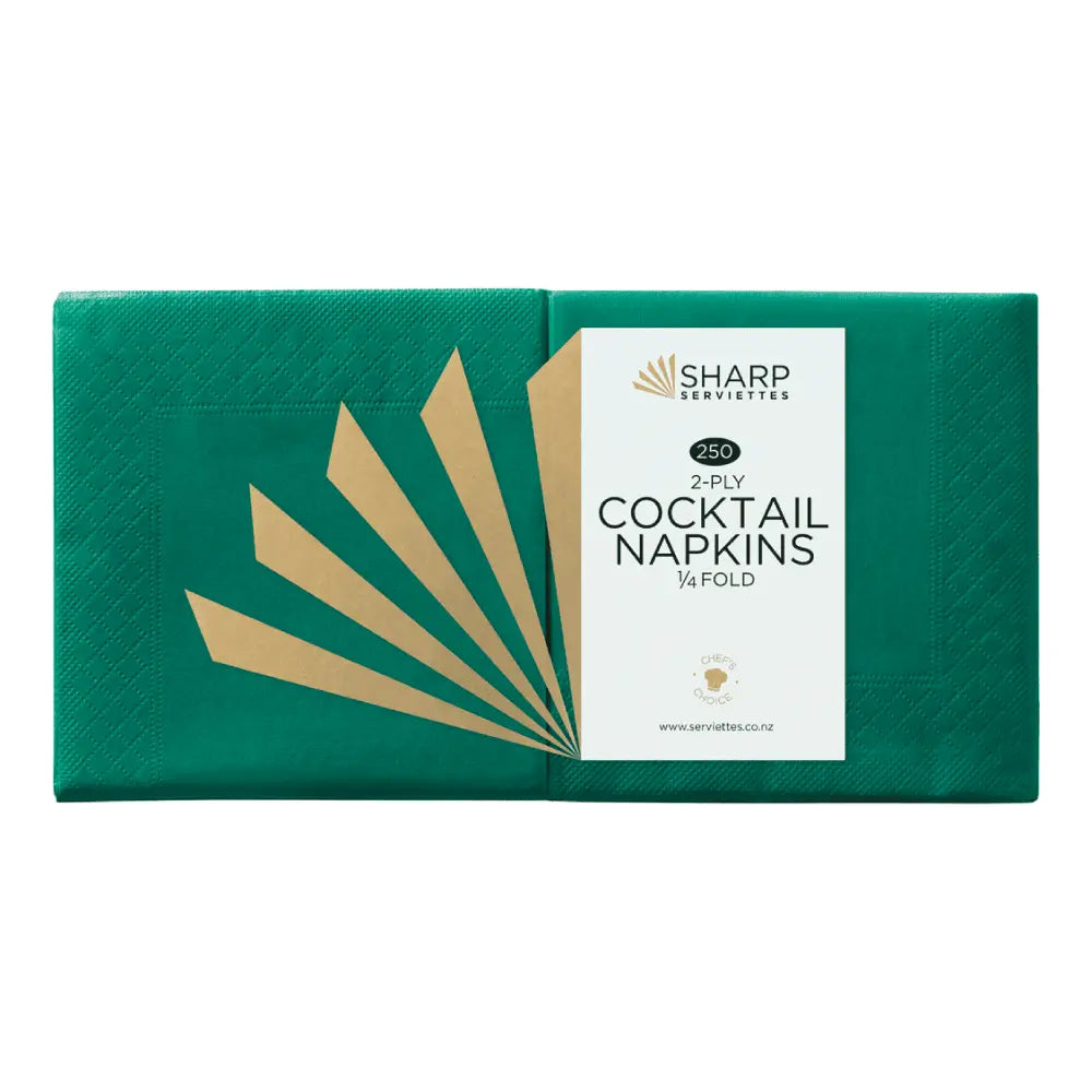 Serv. SHARP COCKTAIL Green 2ply 4fold x 3000