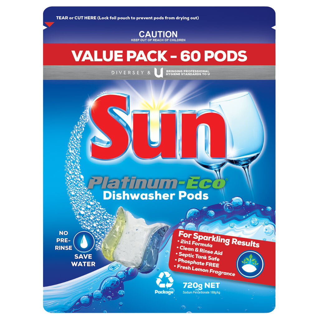 Sun Platinum Eco DISHWASHER PODS x 60