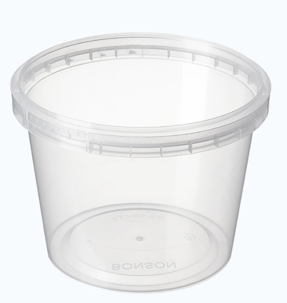 Container ROUND 690ml Tamper Evident (Bonson) x 250