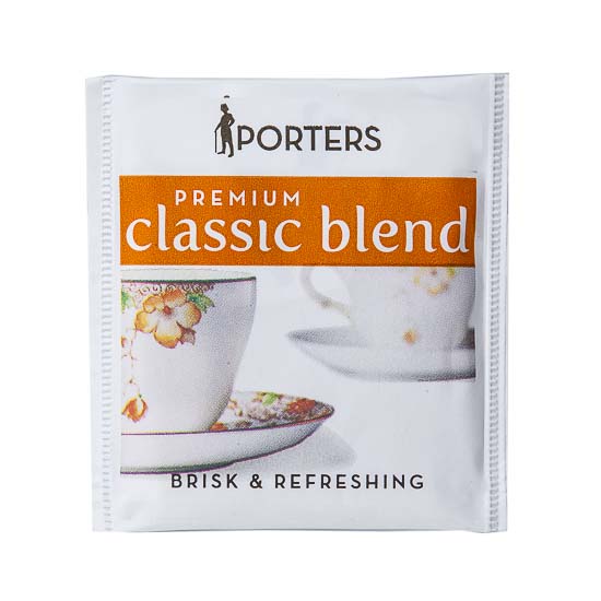 Tea Bags PORTERS PREMIUM BLEND Overwrapped x 500 HPTP