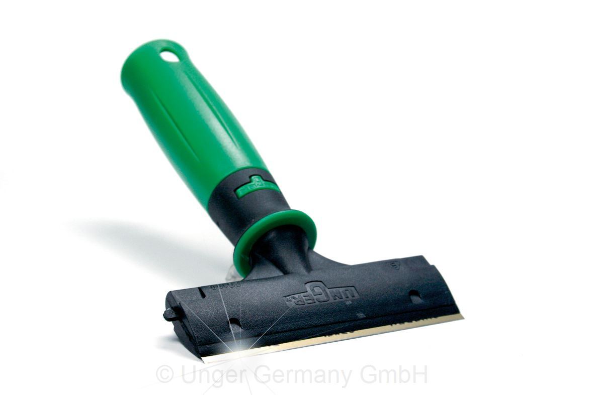 SCRAPER Window 4inch Glass Short Handle UNGER
