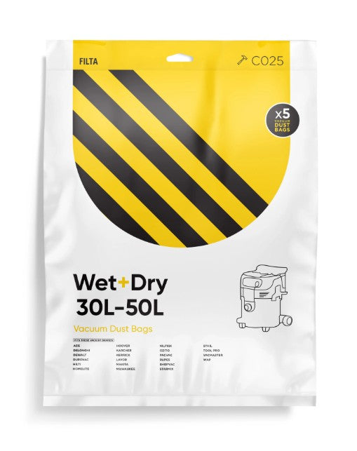 Vac Bags for WET & DRY 30L-50LT SMS C025 x 5