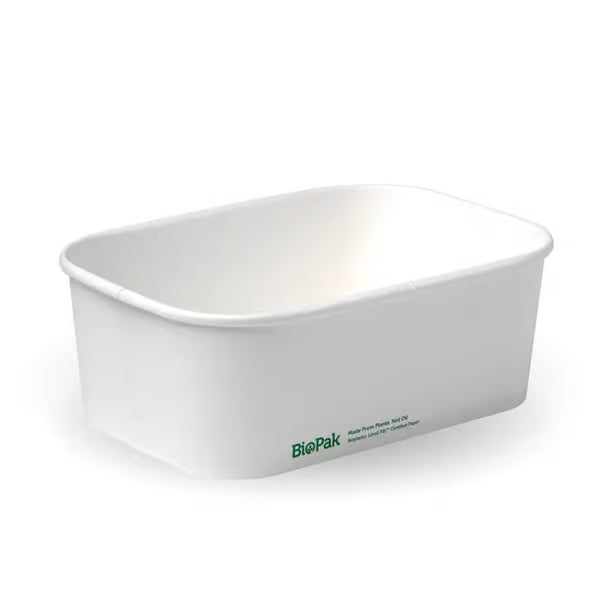 Container WHITE Oval BB-LB-750-W 750ml x 300