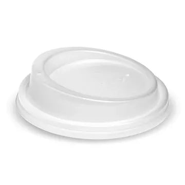 Lids COFFEE 90mm White PLA LARGE Lid BIOPAK x 1000