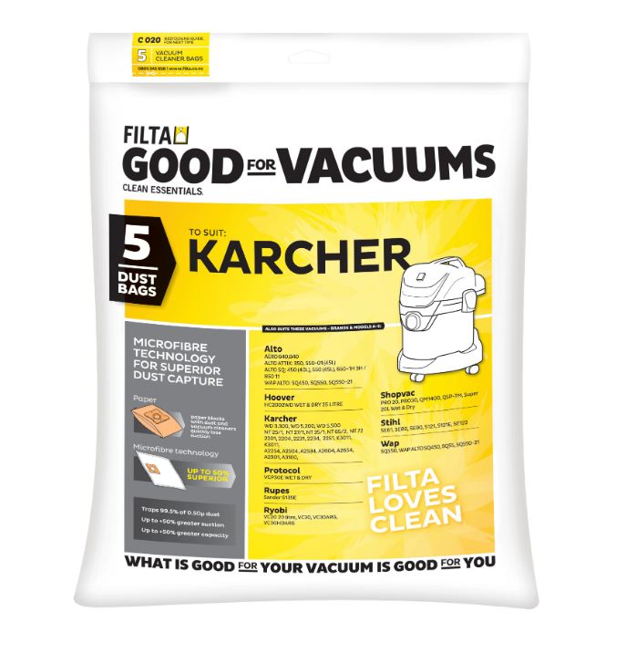 Vac Bags ALTO AERO Karcher 30Lt C020 x 5