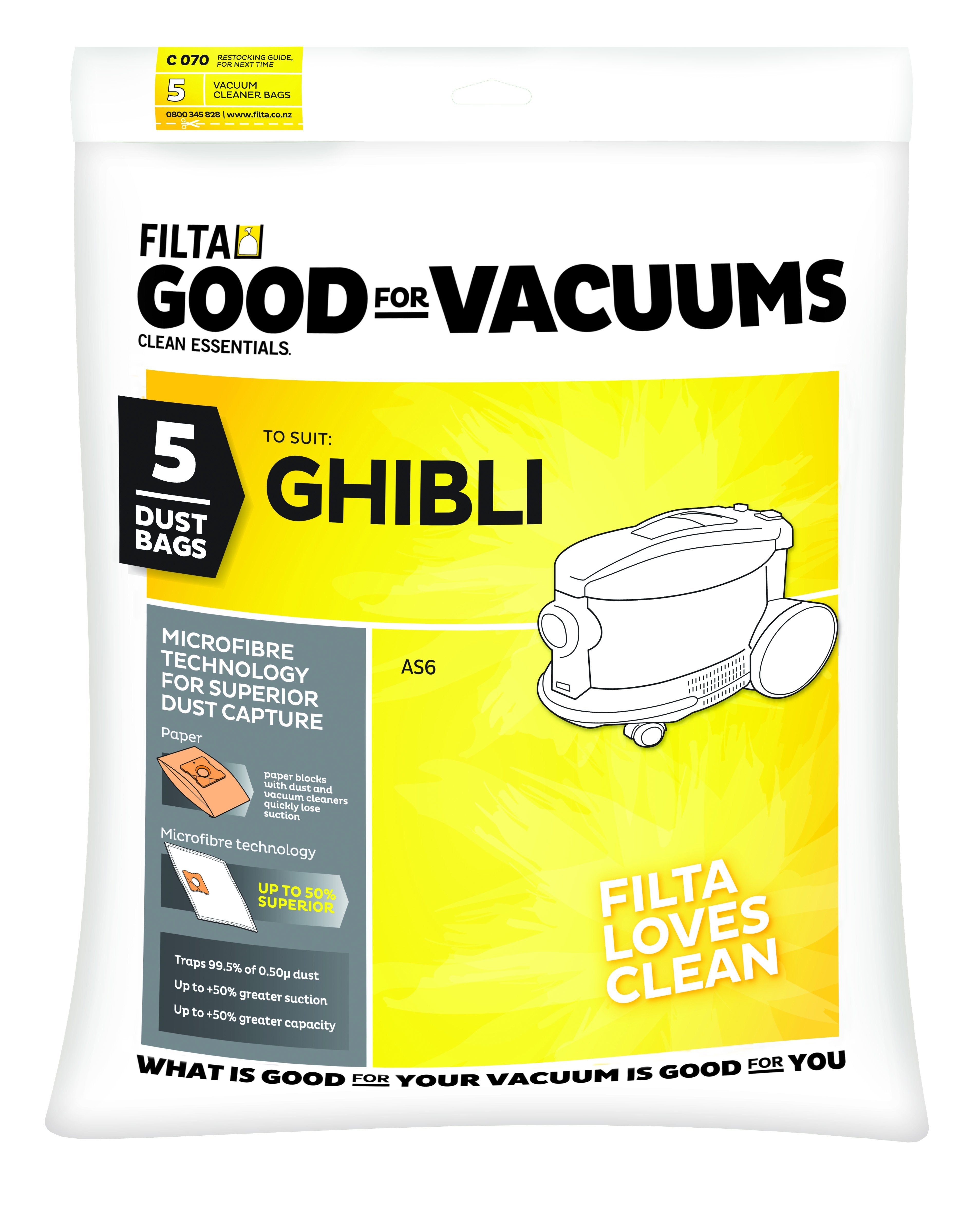 Vac Bags for GHIBLI TERRIER UZ934 C070