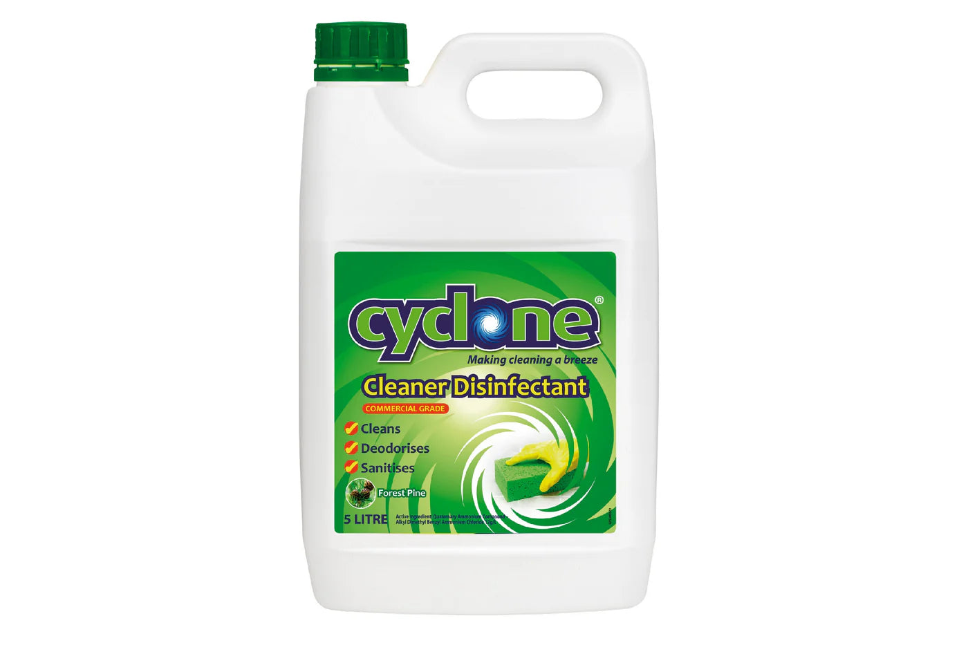 Cyclone CLEANER DISINFECTANT White Bottle 5L