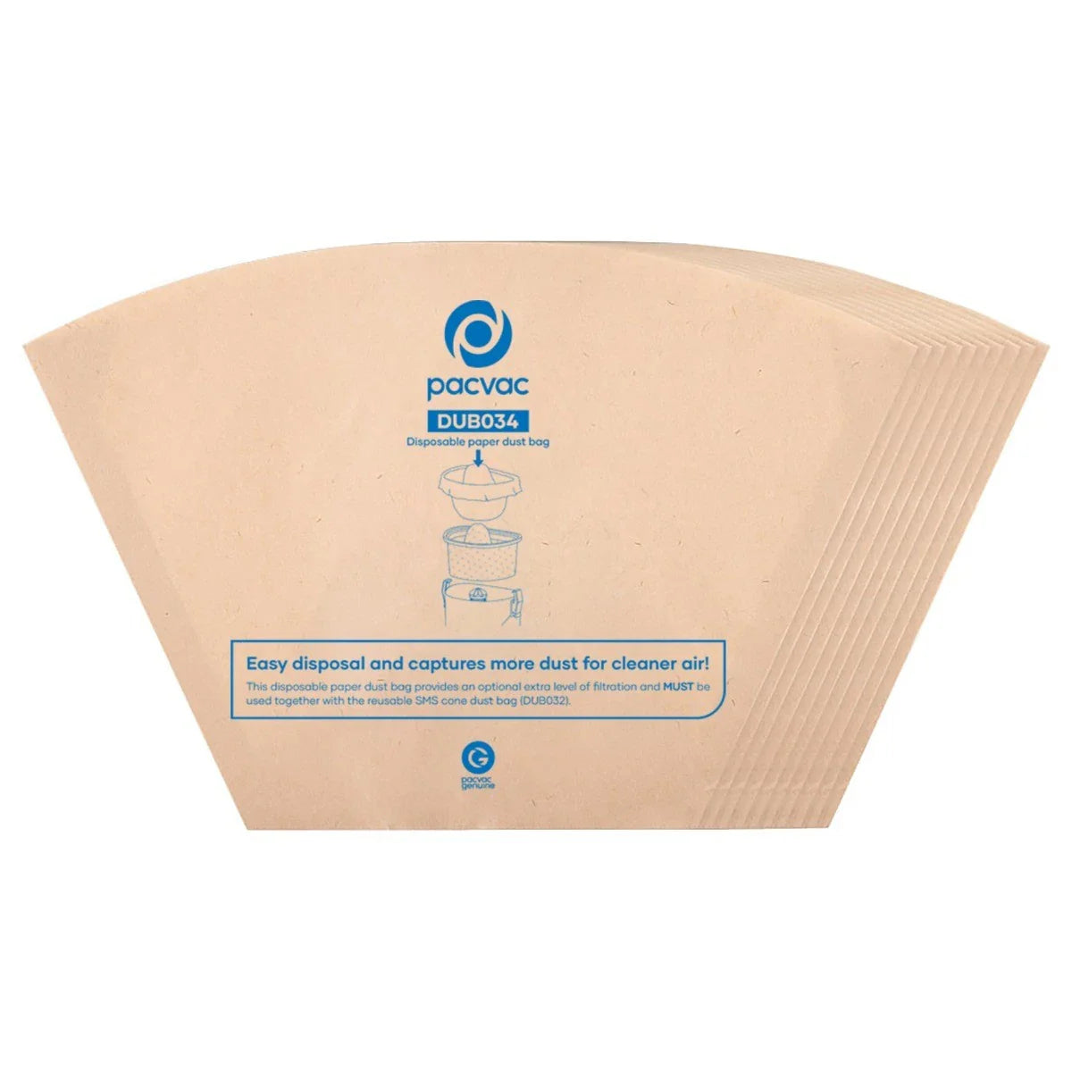 Vac Bags Paper for VELO DUB034 x 10