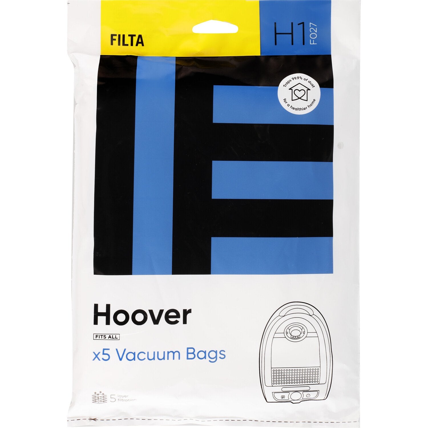 Vac Bags Microfibre for HOOVER F027 20019 x 5