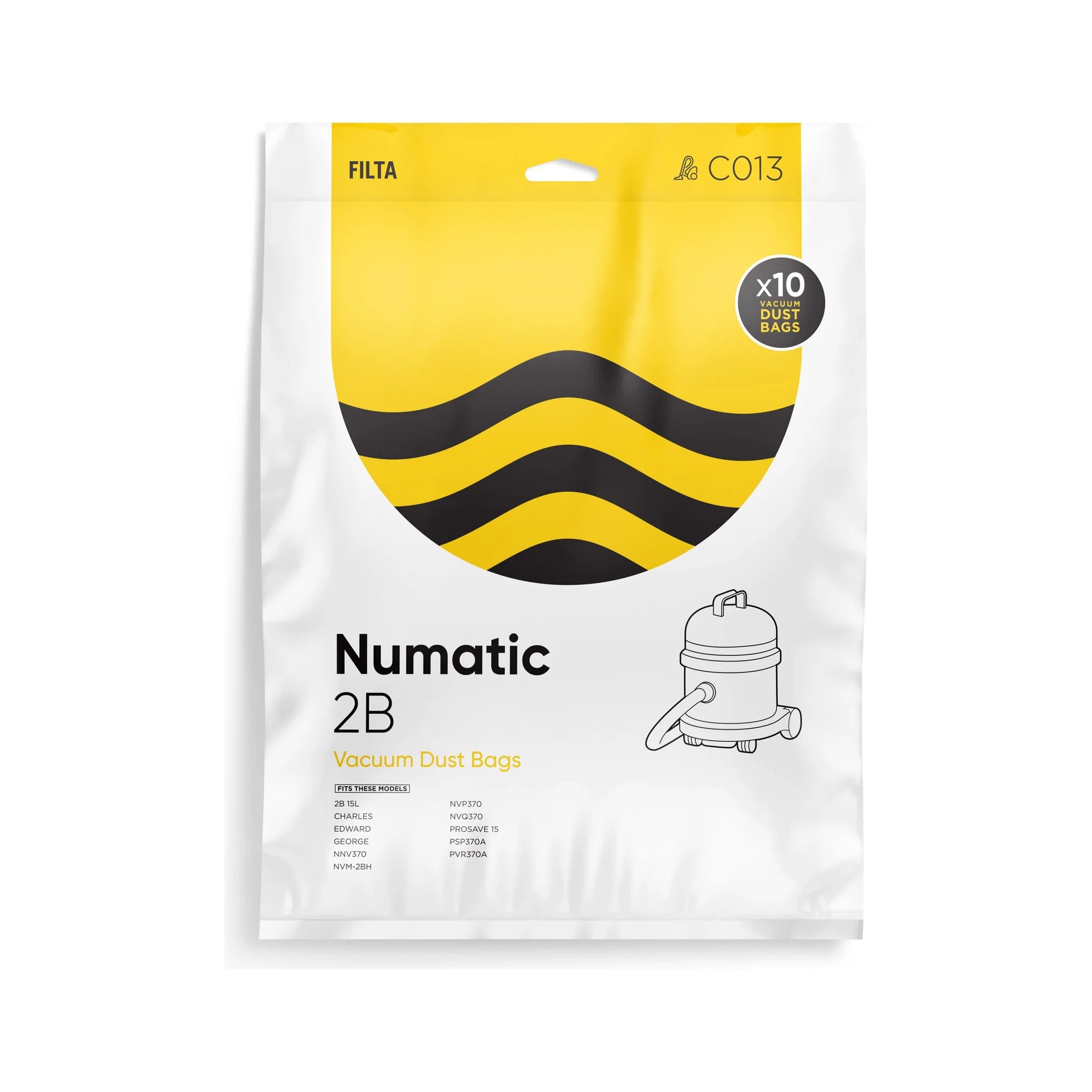 Vac Bags for NUMATIC George/Edward/Charles C013 x 10