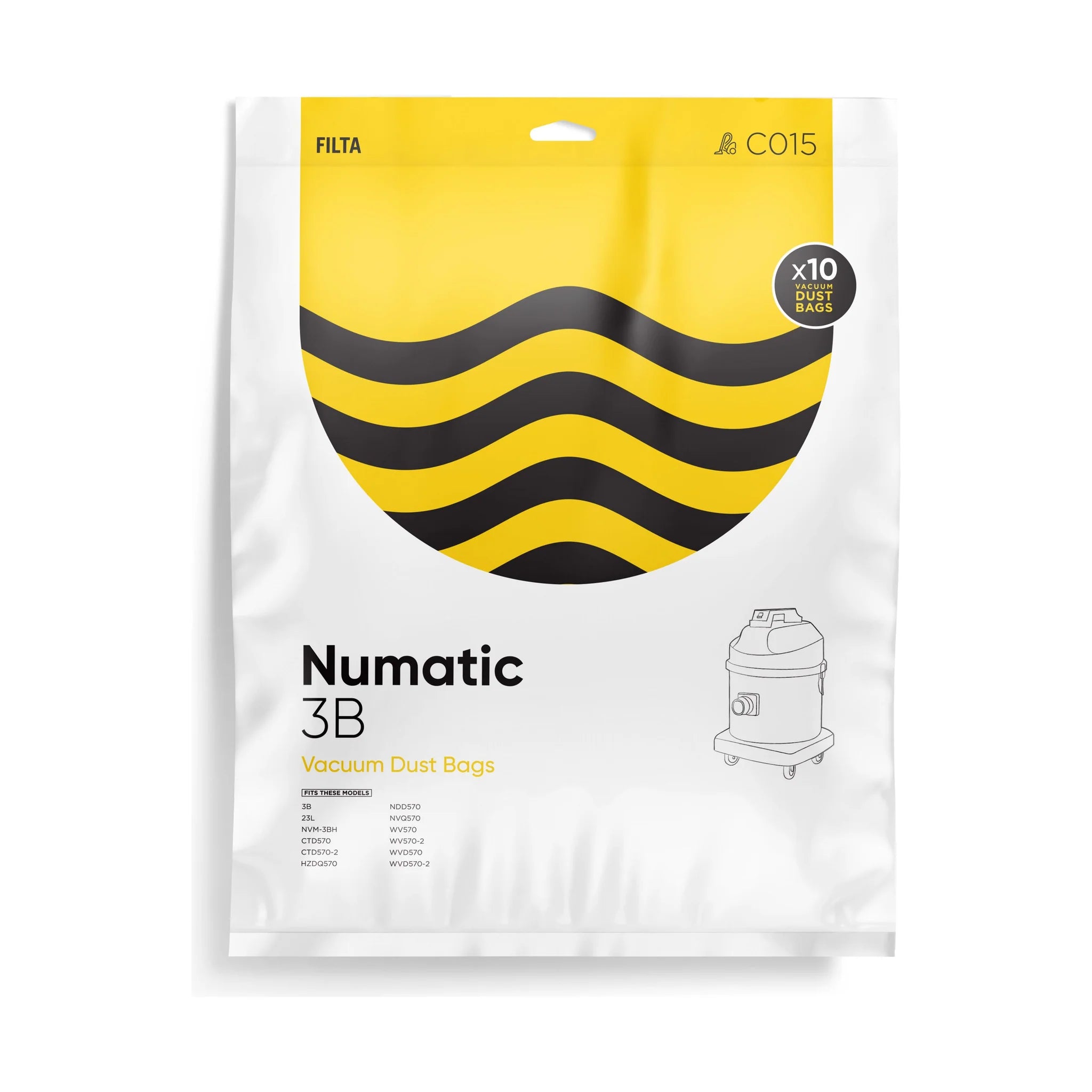 Vac Bags for NUMATIC C015 20093 x 10