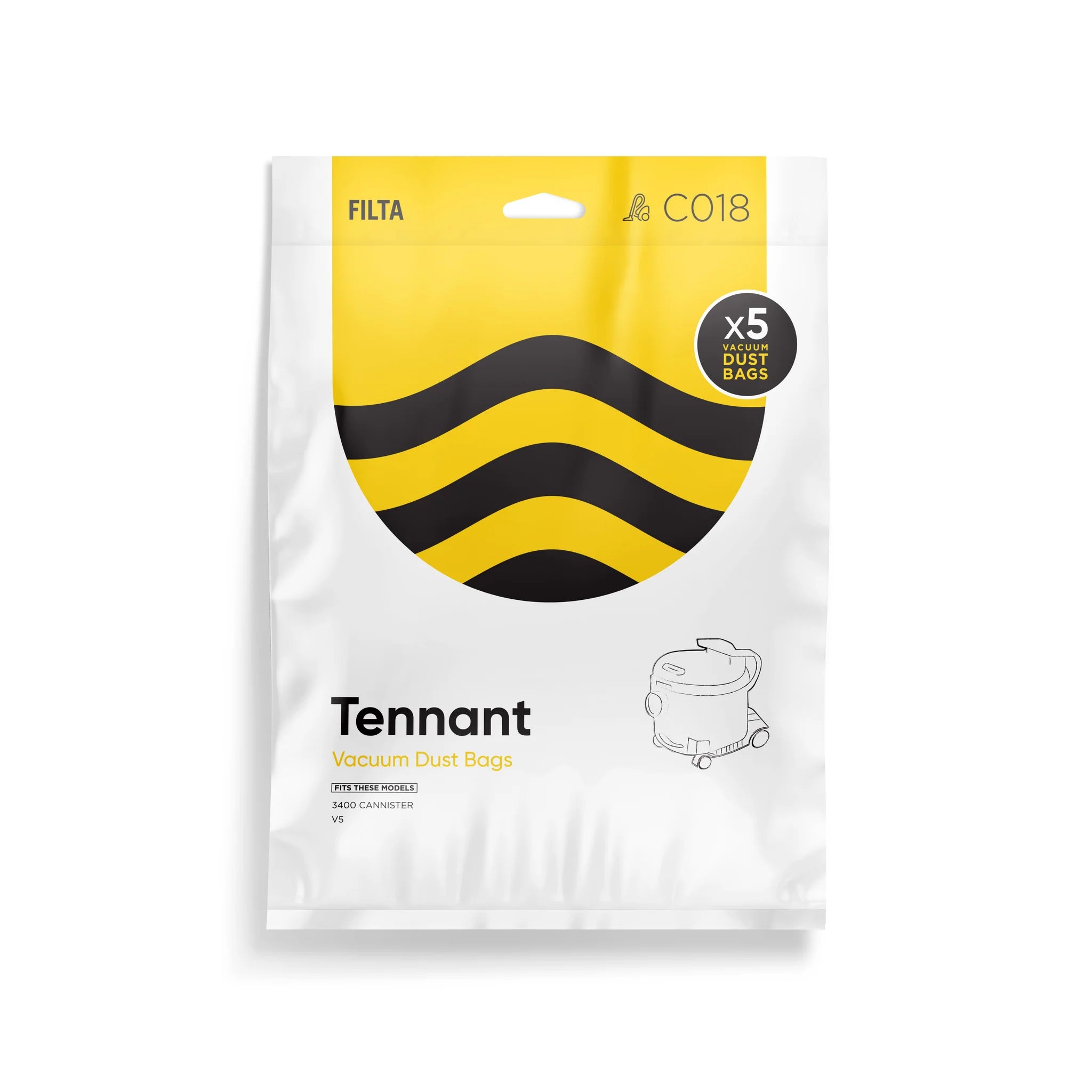 Vac Bags for SORMA/TENNANT C018 20045 x 5