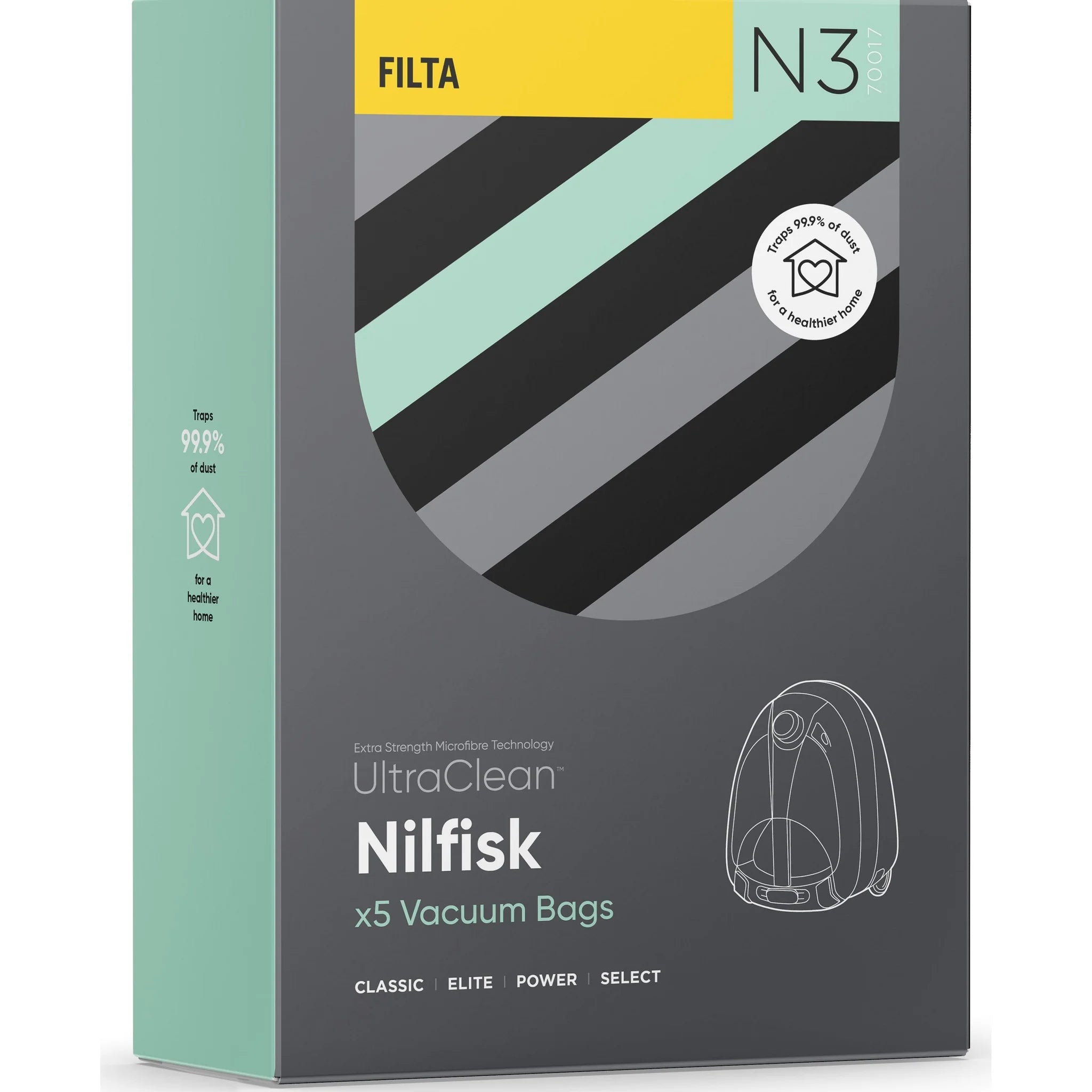 Vac Bags for Nilfisk Ultraclean 70017 x 5