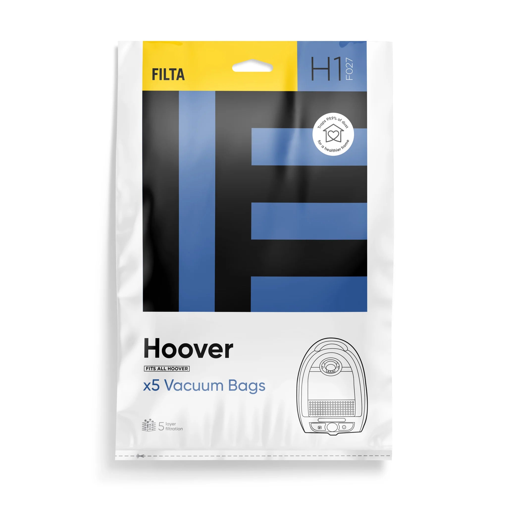 Vac Bags Microfibre for HOOVER F027 20019 x 5