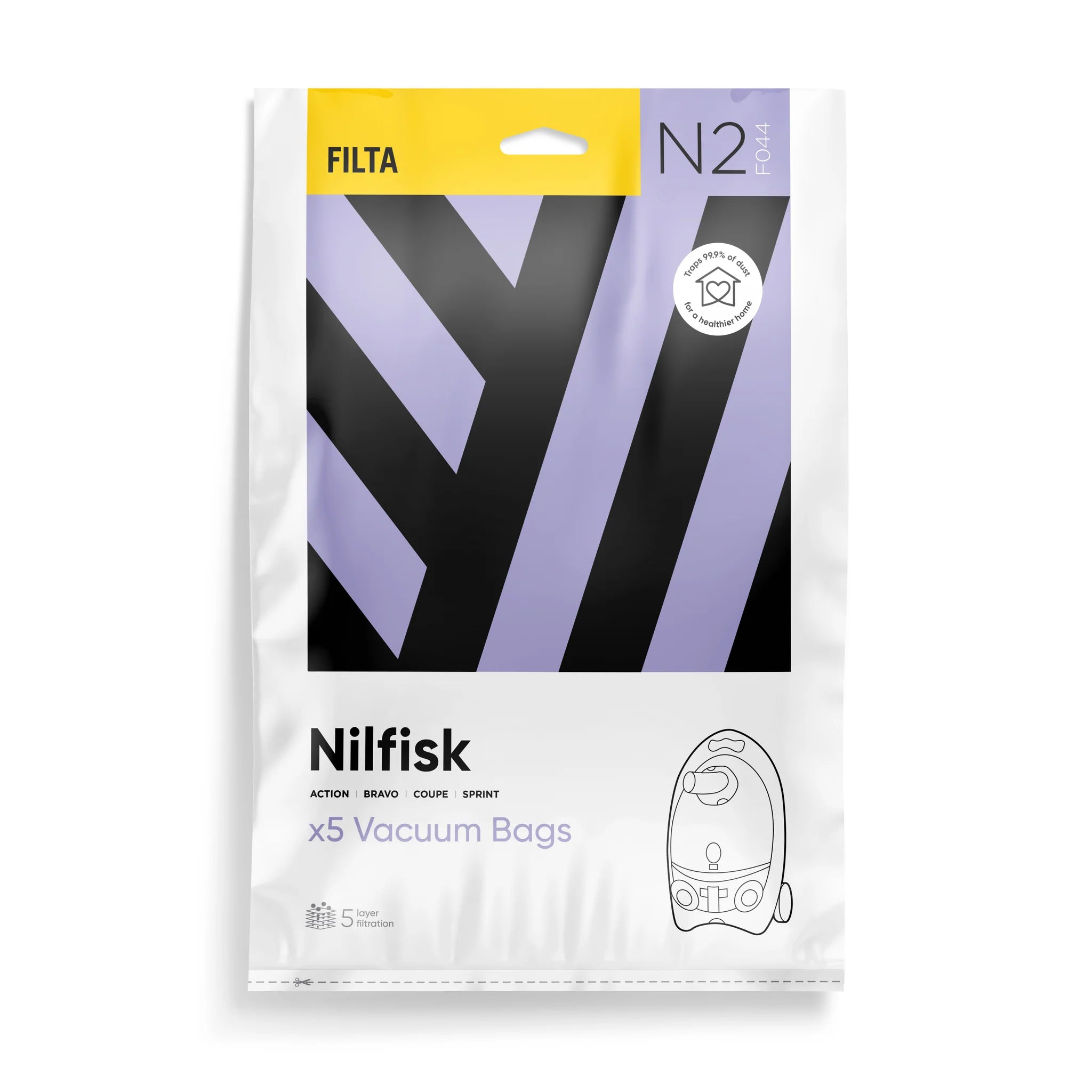 Vac Bags for Nilfisk GM100 SPRINT F044 10018 x 5