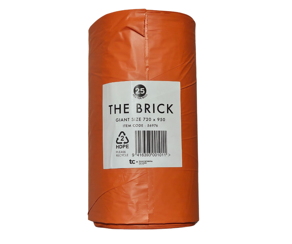 Rubbish Bag Roll 80L ORANGE BRICK 720x950 56976 x 500