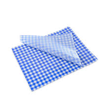 Blue GINGHAM Checkered Greaseproof Sheets 400x330 x 1000