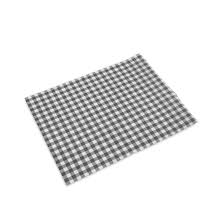 Black GINGHAM Checkered Greaseproof Sheets 400x330 x 1000
