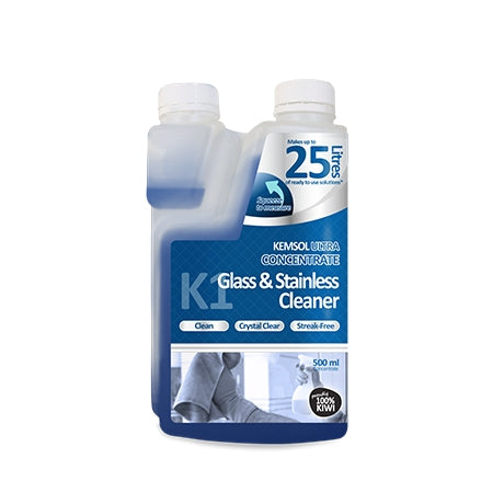 KEMSOL Ultra Conc. K1 Glass & Stainless Cleaner 500ml