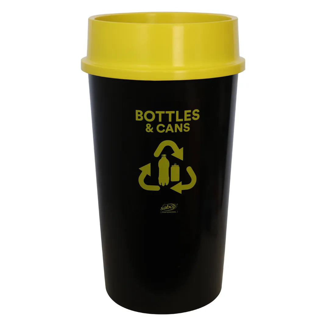 Recycling Bin SABCO Bottles & Cans YELLOW 60L