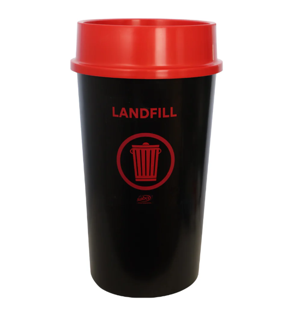 Recycling Bin SABCO Landfill RED 60L