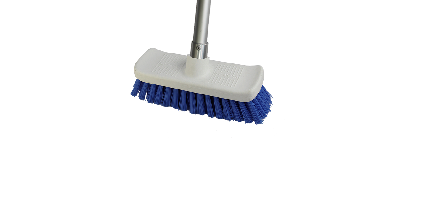 Deck Scrub WHITE Broom COMPLETE 200mm 71109