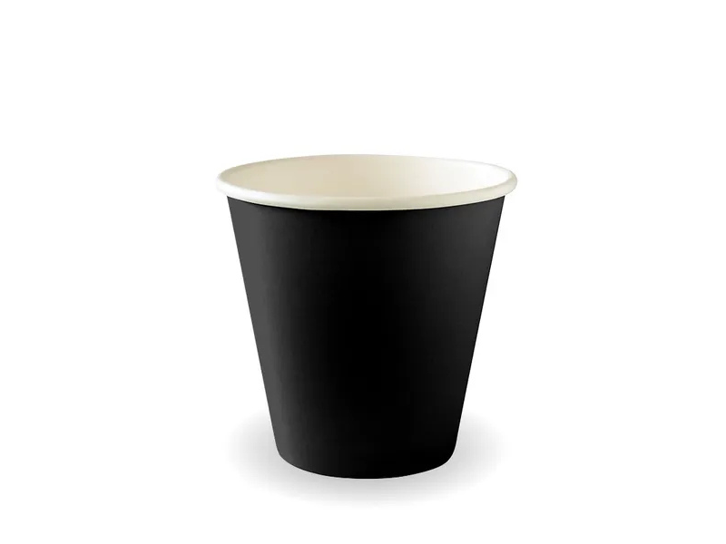 Cup 8oz BLACK 90mm Single Wall Coffee x 1000