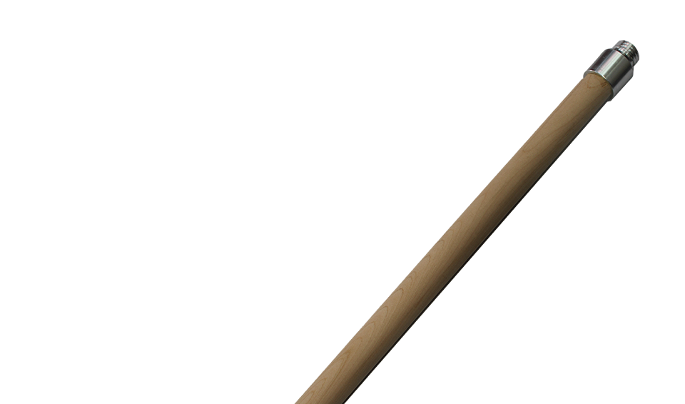 Wooden Handle w Alloy Thread 25mm x 1.8m 90165