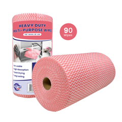 Cloths Hygiea Red WIPES H/duty 45m/Roll