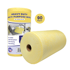Cloths Hygiea Yellow WIPES H/duty 45m/Roll